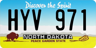 ND license plate HYV971