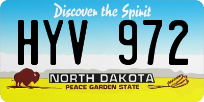ND license plate HYV972