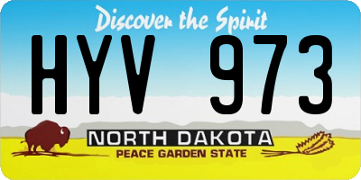 ND license plate HYV973