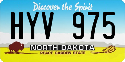 ND license plate HYV975