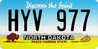 ND license plate HYV977