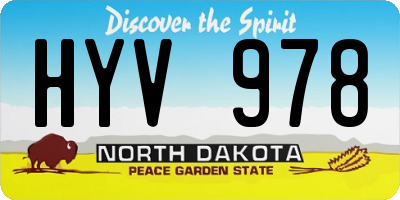 ND license plate HYV978