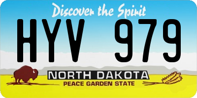 ND license plate HYV979