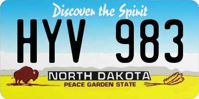 ND license plate HYV983