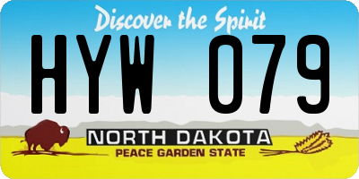 ND license plate HYW079