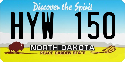 ND license plate HYW150