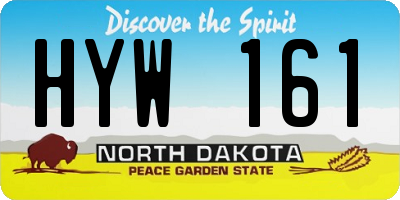 ND license plate HYW161