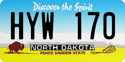 ND license plate HYW170