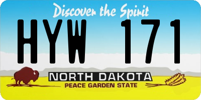 ND license plate HYW171