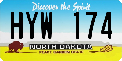 ND license plate HYW174