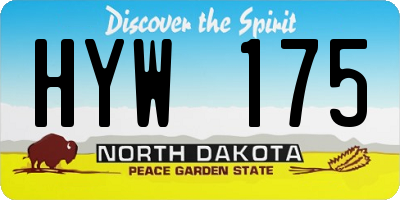 ND license plate HYW175