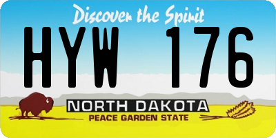 ND license plate HYW176