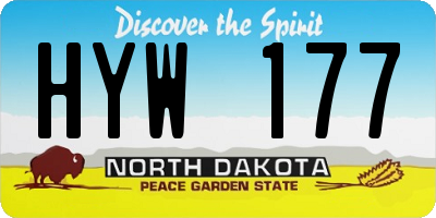 ND license plate HYW177