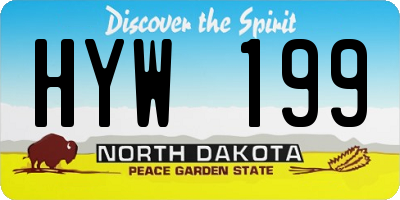 ND license plate HYW199