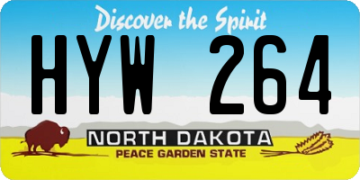ND license plate HYW264