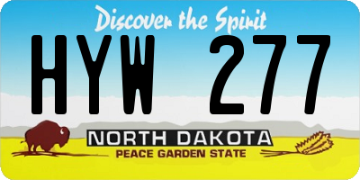 ND license plate HYW277