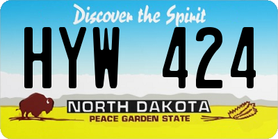 ND license plate HYW424