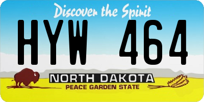 ND license plate HYW464
