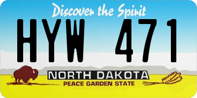 ND license plate HYW471