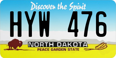 ND license plate HYW476