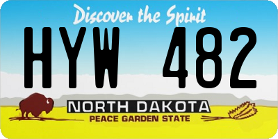ND license plate HYW482