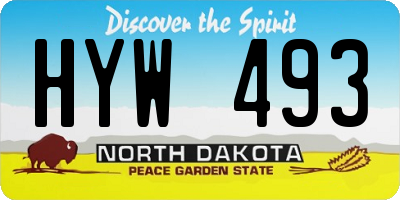 ND license plate HYW493