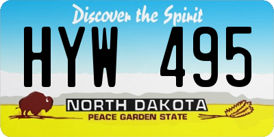 ND license plate HYW495