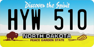 ND license plate HYW510