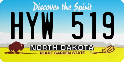 ND license plate HYW519