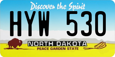 ND license plate HYW530