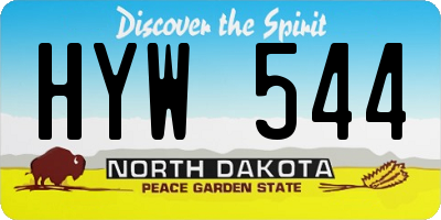 ND license plate HYW544