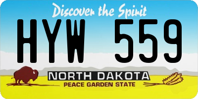 ND license plate HYW559
