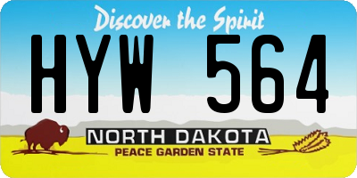 ND license plate HYW564