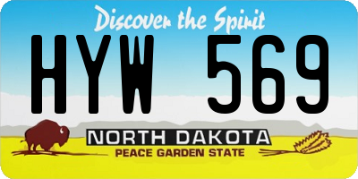 ND license plate HYW569