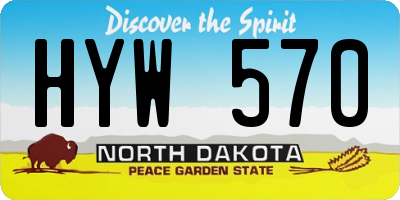 ND license plate HYW570