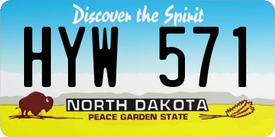 ND license plate HYW571