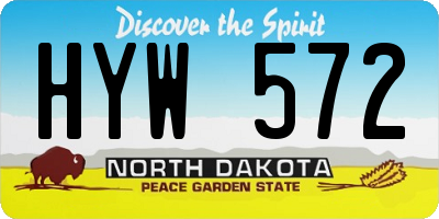 ND license plate HYW572
