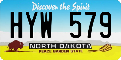 ND license plate HYW579