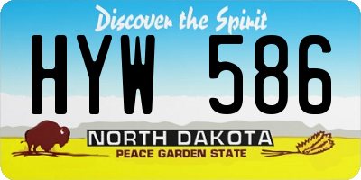 ND license plate HYW586