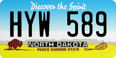 ND license plate HYW589