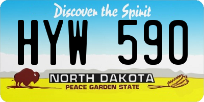 ND license plate HYW590