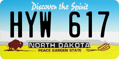 ND license plate HYW617