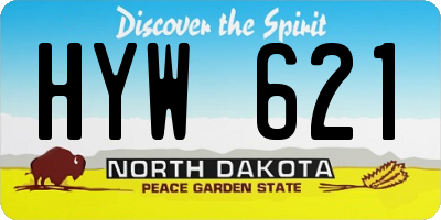 ND license plate HYW621