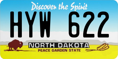 ND license plate HYW622