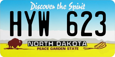 ND license plate HYW623