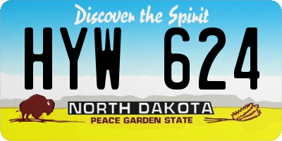 ND license plate HYW624