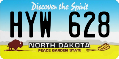 ND license plate HYW628