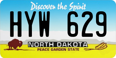 ND license plate HYW629