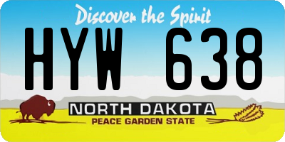 ND license plate HYW638