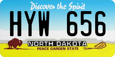 ND license plate HYW656